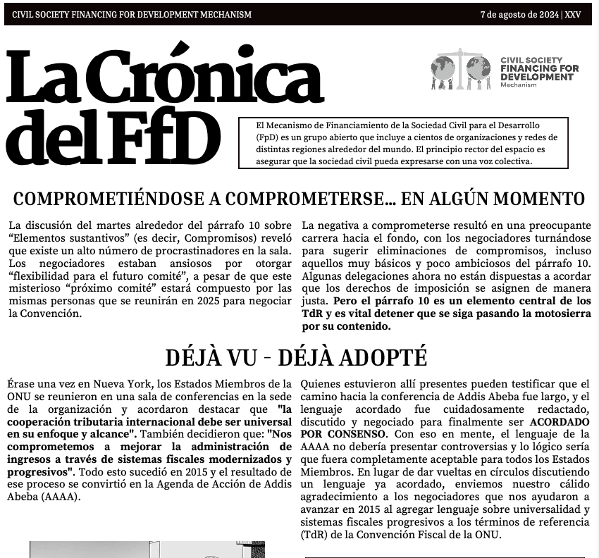 La Crónica del FfD: 7 de agosto